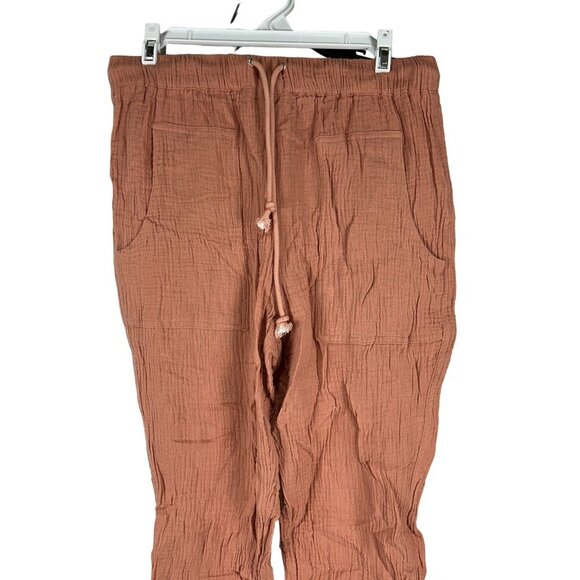 V ery J Women's 100% Cotton Drawstring Pants Size M - Picture 3 of 8